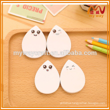 cute emotional water drop shape note pads, sticky note for wholesales